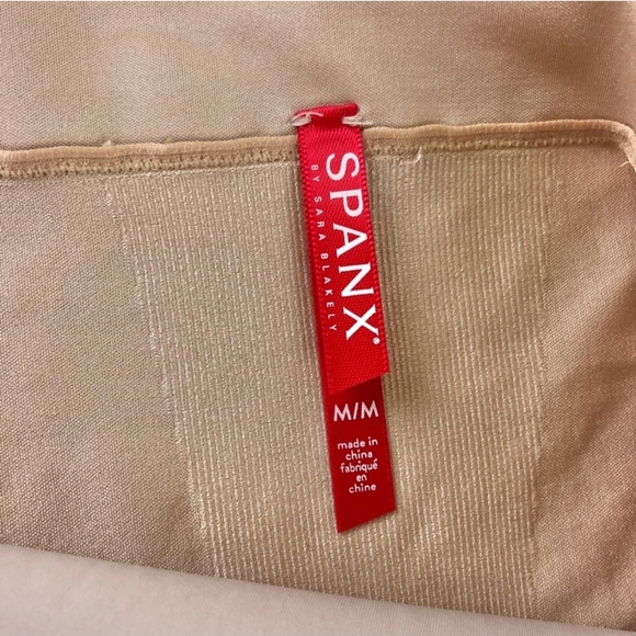 SPANX NWOT power Shaper  open gusset w bra loop holes nude high-waisted - Picture 12 of 13